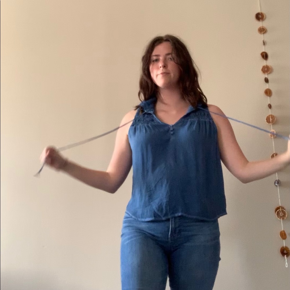 Free People Navy Blouse - SOLD ELSEWHERE